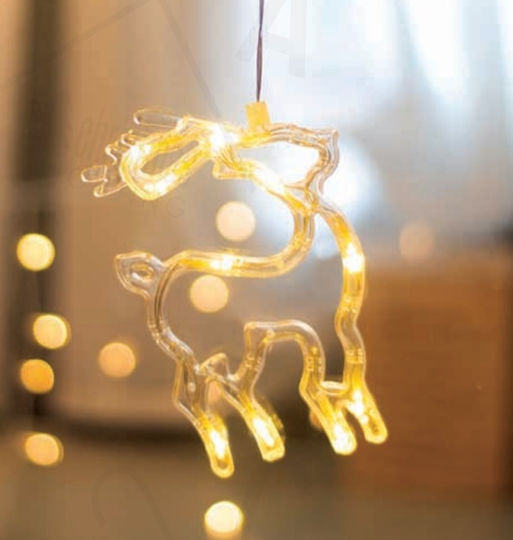 Aca Illuminated Christmas Plastic Figure Reindeer White 19x19x13cm 4pcs Reindeer