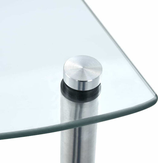 Eckbibliothek Transparent 30x30x67cm