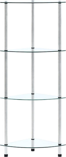Eckbibliothek Transparent 30x30x100cm
