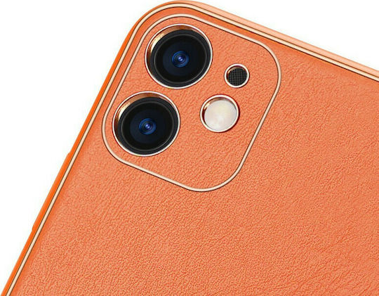 Dux Ducis Yolo Elegant Back Cover Piele artificială Portocaliu (iPhone 12 mini)