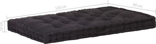 vidaXL Pernă pentru Bancă de Paletă Negru 120x80cm. 48674