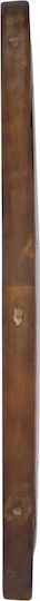 vidaXL Wall Mirror with Coffee Wooden Frame Diameter 60cm 1pcs