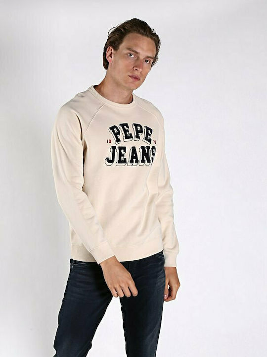 Pepe Jeans Linus Ανδρικό Φούτερ Μπεζ