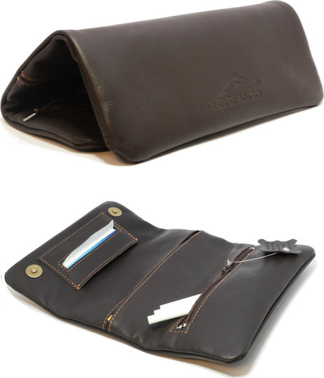 Mestango Tobacco Pouch Lounge With Magnetic Clasp 16x8cm Dark Brown