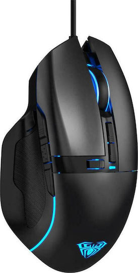 Aula Wind F808 RGB Gaming Ποντίκι 4200 DPI Μαύρο