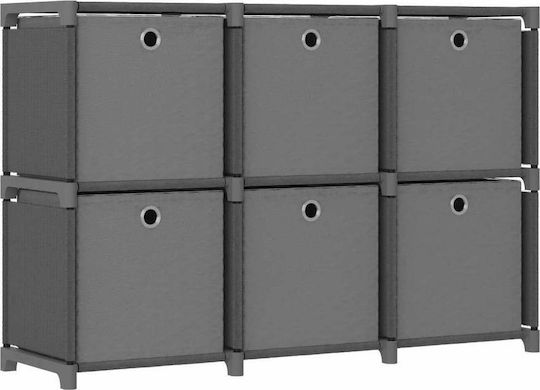 Grey Bookcase 103x30x72.5cm