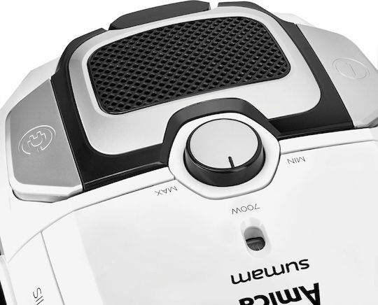 Amica VM6011 Ηλεκτρική Σκούπα 700W με Σακούλα 3lt Λευκή