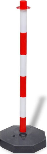 vidaXL Plastic Traffic Columns Multicolour 10 Meters Chain H90cm 4pcs