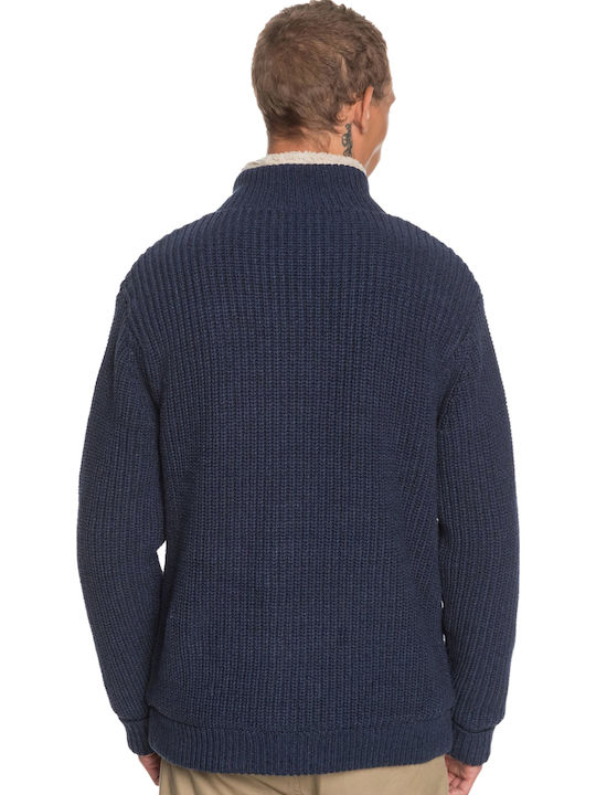 Quiksilver Boketto Men's Knitted Cardigan with Zipper Navy Blue