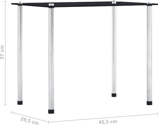 Rechteckiges Zigon Glas Schwarzes 3 Stück M45.5xL29.5xH37cm