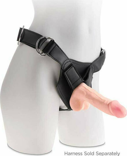 King Cock Triple Density Ρεαλιστικό Dildo με Όρχεις και Βεντούζα Flesh 19cm