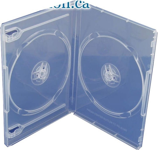 MediaRange DVD Box with 2 Trays Transparent 50pcs