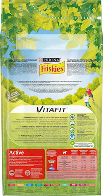 Purina Friskies Vitafit Active 1.5kg Trockenfutter für erwachsene Hunde mit Kalb