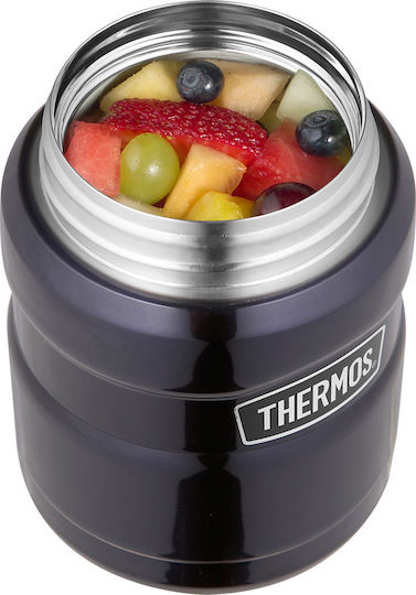 Thermos Δοχείο Φαγητού Inox Θερμός Black 470ml