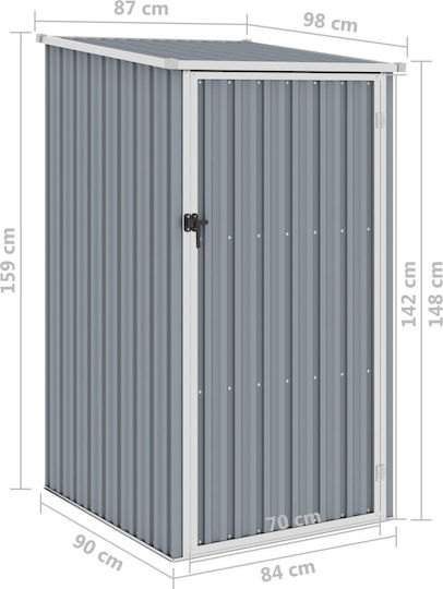 Metallic Garden Warehouse Galvanized Grey L0.87xW0.98xH1.59m