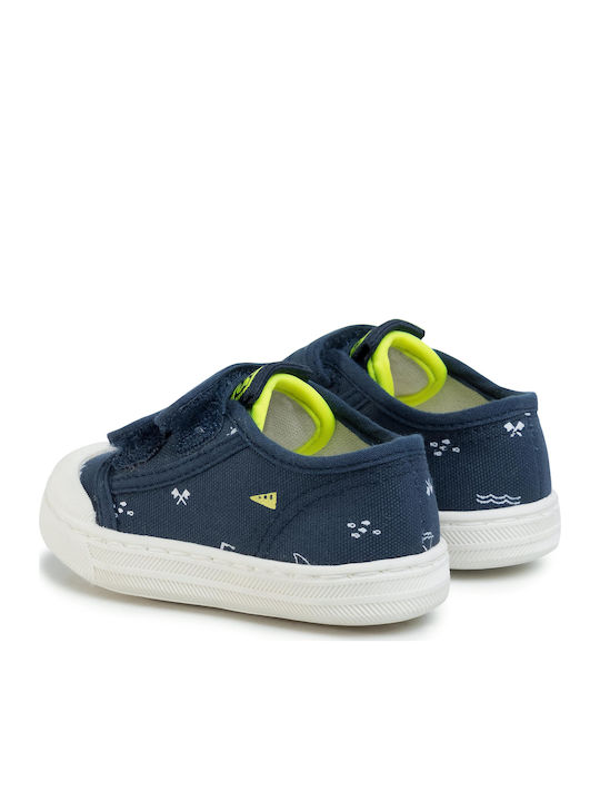 Παιδικά Sneakers με Σκρατς Navy Μπλε