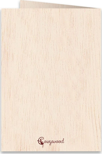 Greeting Card Wooden 15.5x11.5cm