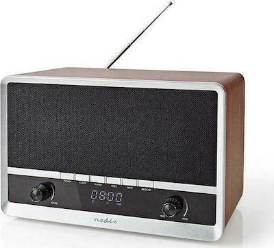 Nedis RDFM5200BN Retro Tabletop Radio Battery with Bluetooth Brown