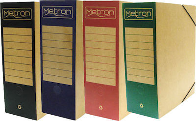 Metron Χάρτινο Κουτί Αρχειοθέτησης με Λάστιχο 25x12x33εκ.