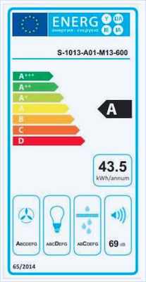 Gruppe Armonia 60 Kamin-Dunstabzug 60cm Weiß