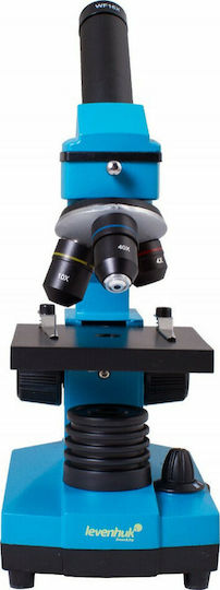Levenhuk Rainbow 2L PLUS Biological Educational Monocular Microscope Azure 640x