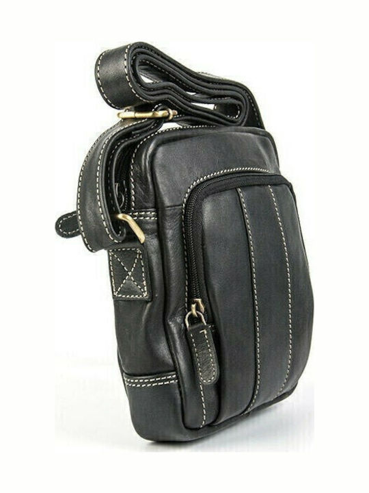 Leather Men's Bag Shoulder / Crossbody Black