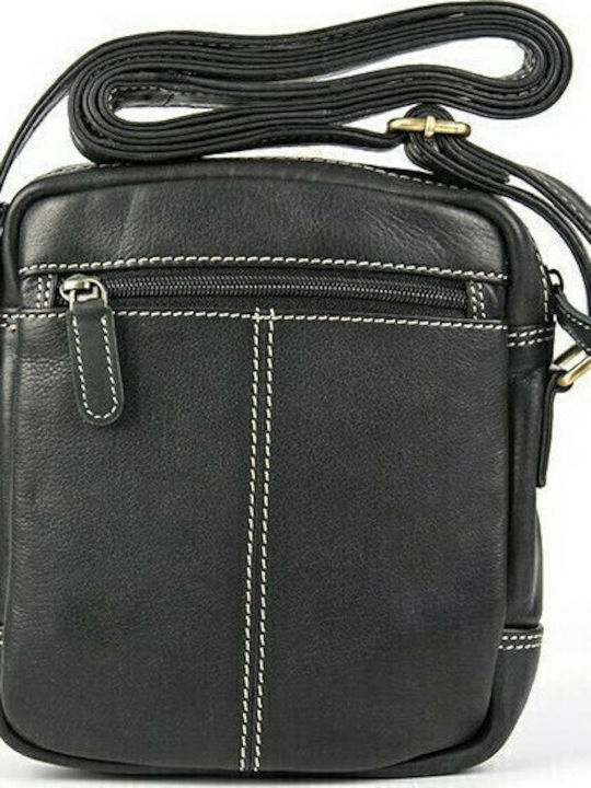 Leather Men's Bag Shoulder / Crossbody Black