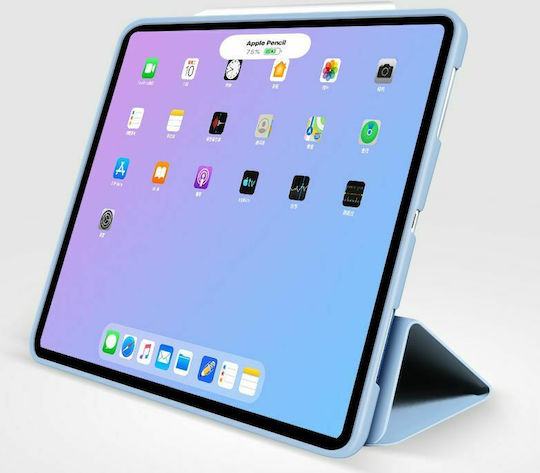Tri-Fold Flip Cover Albastru Ceresc iPad Air 2020/2022