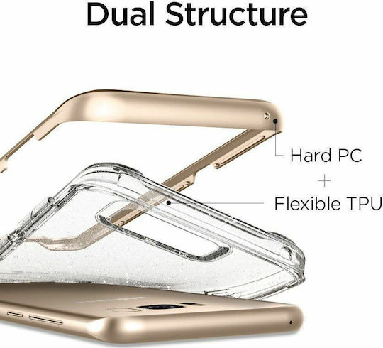 Spigen Neo Hybrid Crystal Glitter Задна корица Пластмаса Златист (Galaxy S8)