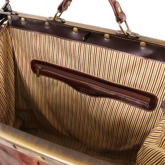 Tuscany Leather Δερμάτινη Ιατρική Τσάντα Madrid σε Καφέ Χρώμα