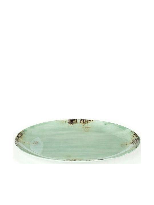 Cryspo Trio Country Serving Platter Oval made of Porcelain Green 38x38cm