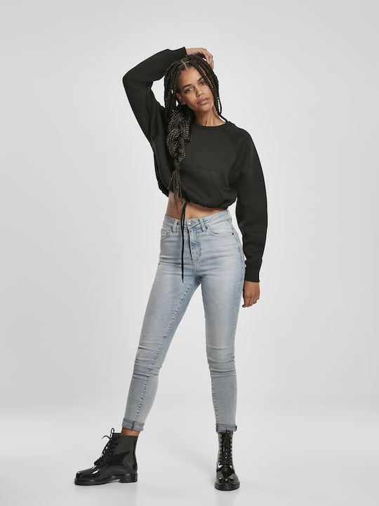 Cropped Women's Sweatshirt Black