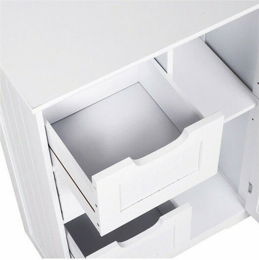 Kleankin 834-181 Cabinet de baie L56xA30xÎ83cm Alb