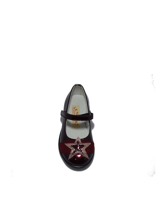 Ricco Mondo Kids Anatomic Ballerinas with Hoop & Loop Closure Burgundy