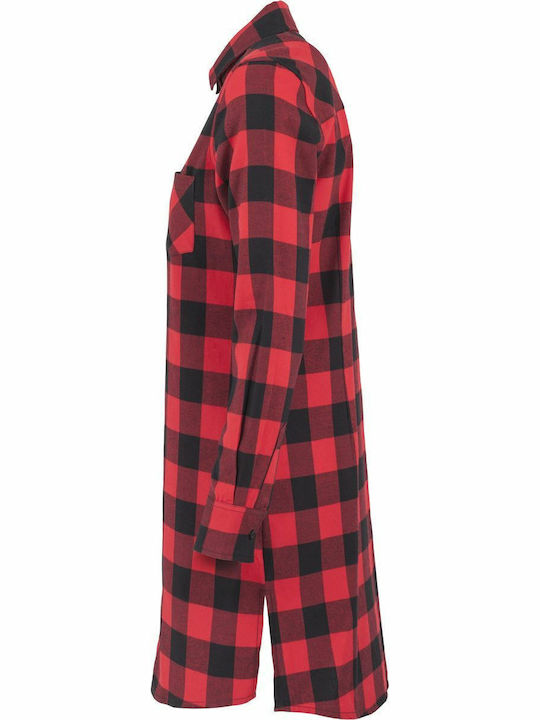 Midi Σεμιζιέ Φόρεμα Black/Red