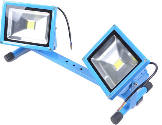 Bass Polska Proiector de lucru Electrică LEDLumini de lucru și de sit, IP65 cu luminozitate până la 5600lm Lumină de construcție cu halogen și trepied 2x30W 5600lm 6000K