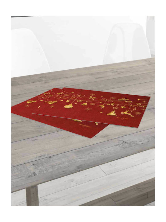 Saint Clair 3018 Christmas Placemats Plastic Red L45xW33cm.