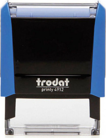 Trodat Printy 4912 Rectangular Self-Inking Text Stamp with Blue Ink