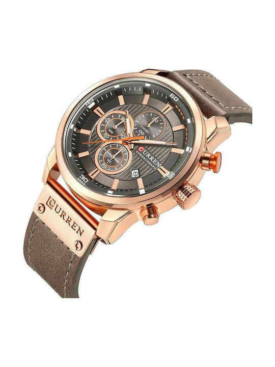 Curren 8291 Watch Battery with Leather Strap Curren 8291 Watch Battery with Leather Strap