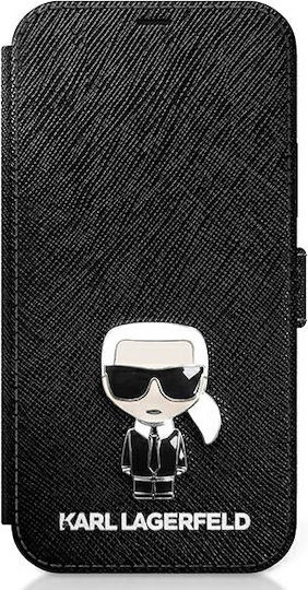 Karl Lagerfeld Iconic Book Synthetic Leather Black (iPhone 12 mini) KLFLBKP12SIKMSBK