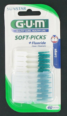 GUM Soft-Picks Original Μεσοδόντιες Οδοντογλυφίδες Large Πράσινες 40τμχ