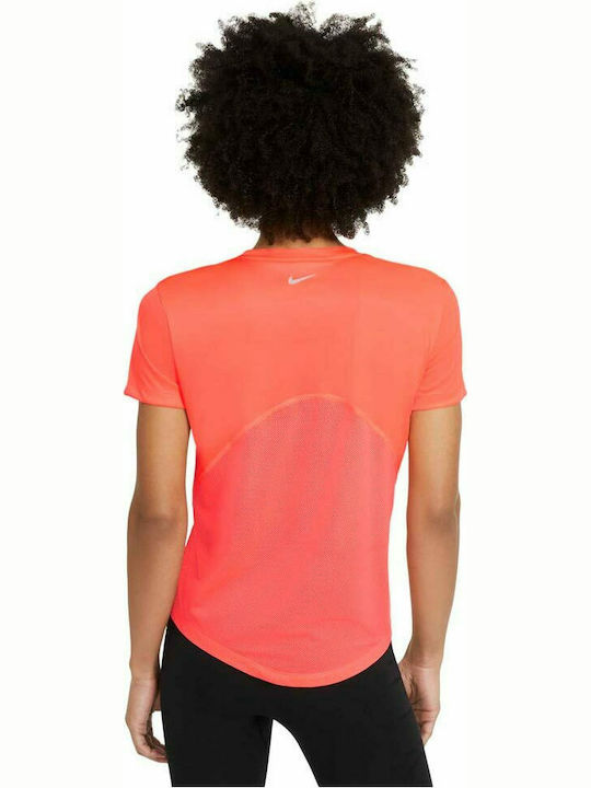 Nike Miler Γυναικείο Αθλητικό T-shirt Dri-Fit Πορτοκαλί