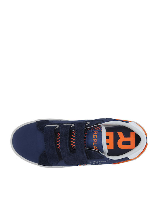 Kids Sneakers with Scratch Navy Blue