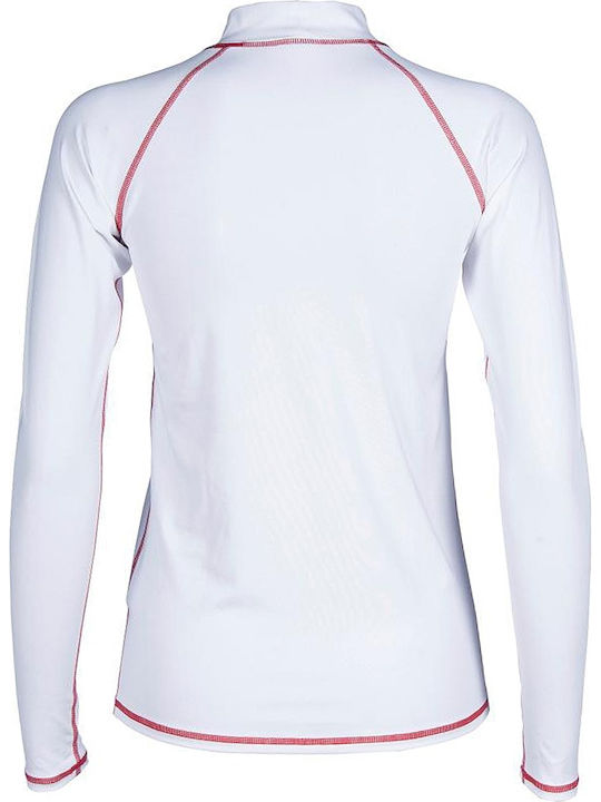 Arena Tricou De Protecție Solară Pentru Femei Mânecă Lungă Alb UPF 50+