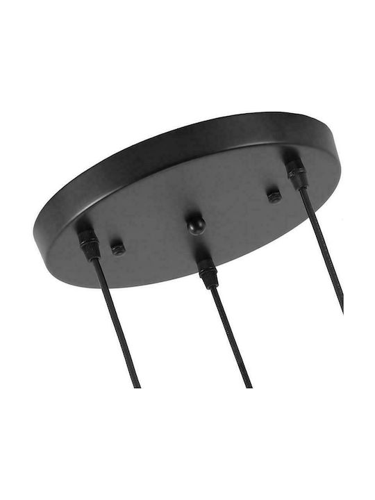 Powertech Pendant Light Black Grid with Socket E27 20x20cm