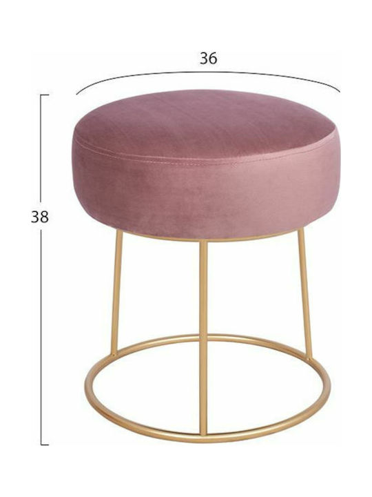 Living Room Stool Padded with Velvet Σάπιο Μήλο 35x35x39cm