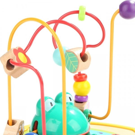 Top Bright Λαβύρινθος Frog Bead Maze από Ξύλο με Ήχους για 24+ Μηνών