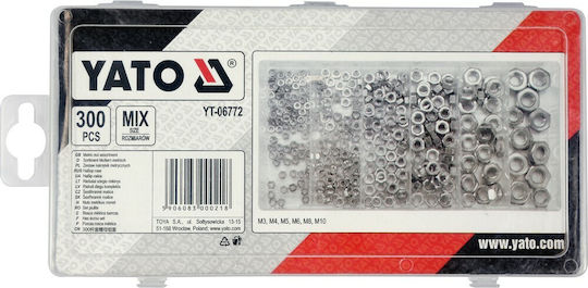 Yato Set Kassette mit Muttern 300Stück