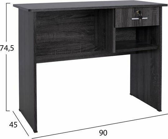Schreibtisch Holz Grey 90x45x74.5cm