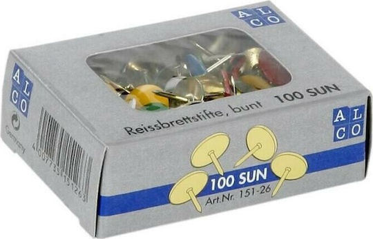 Alco Set of 100 Pushpins 9mm 188235